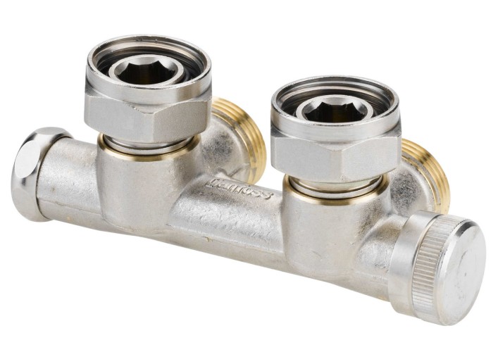 Danfoss - 003L0243 - Клапан запорный угловой с функцией дренажа, G3/4" x G3/4"