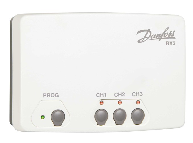 Danfoss - 087N7478 - Приемник сигнала беспроводных термостатов RX-3, 3 канала