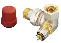 Danfoss - 013G7022 - Трехосевой клапан для подключения к радиатору слева, никелированный, RTR-N 15