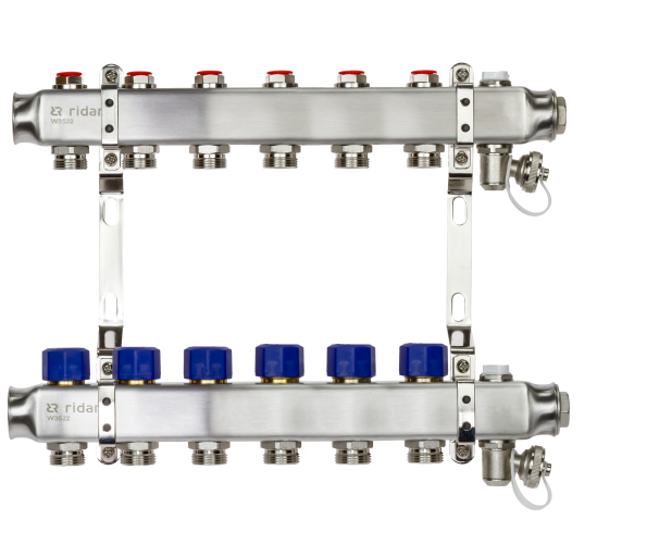 Ridan - 088U0976R - Комплект коллекторов SSM-6R set с кронштейнами, 6 контуров