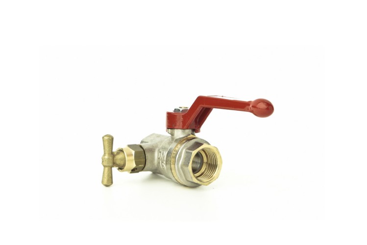 Danfoss - 065B8216 - Кран шаровой BVR-D со спускным элементом, с внутренней резьбой 1/2"