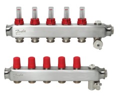 Danfoss - 088U0755 - Коллектор из нержавеющей SSM-F стали с расходомерами, 6 контуров