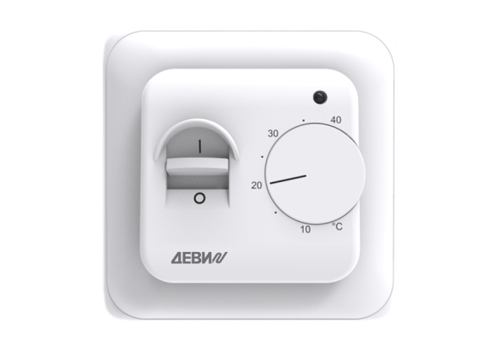 ДЕВИ - 140F1010R - Терморегулятор ДЕВИ Base 86 х 86 х 50 мм