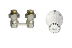 Danfoss - 013G5140 - Комплект RAE, RLV-KS угловой, с переходниками, G3/4A x G1/2A