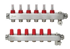 Danfoss - 088U0756 - Коллектор из нержавеющей SSM-F стали с расходомерами, 6 контуров