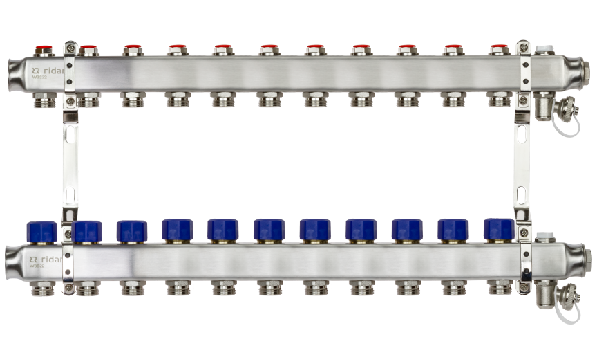 Ridan - 088U0981R - Комплект коллекторов SSM-11R set с кронштейнами, 11 контуров