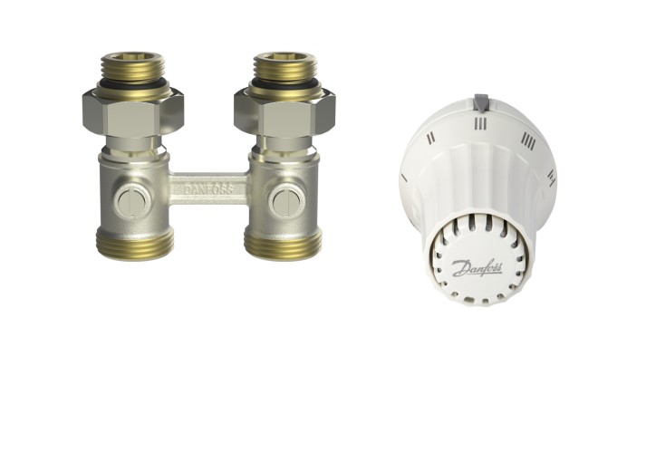 Danfoss - 013G5141 - Комплект RAE, RLV-KS прямой, с переходниками, G3/4A x G1/2A