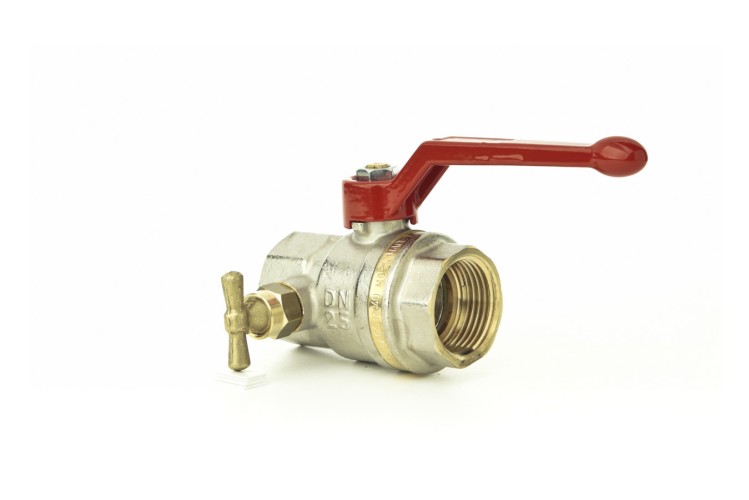 Danfoss - 065B8218 - Кран шаровой BVR-D со спускным элементом, с внутренней резьбой 1"