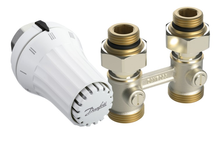 Danfoss - 013G5091 - Комплект RAE-K, RLV-KS прямой, с переходниками, G3/4A x G1/2A