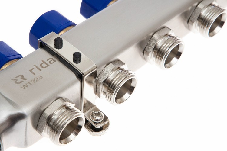 Ridan - 088U0958R - Комплект коллекторов SSM-8RF set с расходомерами и кронштейнами, 8 контуров