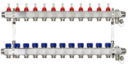 Ridan - 088U0962R - Комплект коллекторов SSM-12RF set с расходомерами и кронштейнами, 12 контуров