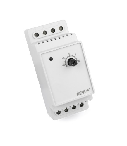 DEVI - 140F1070 - DEVIreg™ D-330 (-10°C-+10°C) на шину DIN, с датчиком на проводе, 16А