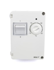 DEVI - 140F1080 - DEVIreg™ D-610 (-10°C-+50°C) накладной, с датчиком на проводе, IP44, 10А