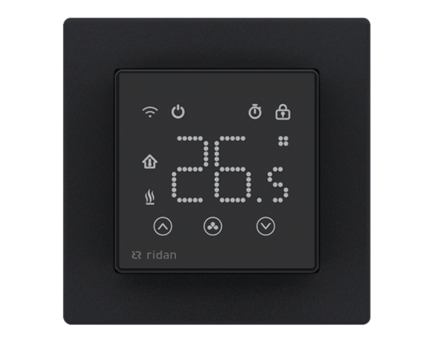 Ridan - 088L1143R - Электронный термостат Rsmart-SB с Wi-Fi 230V черный