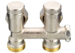 Danfoss - 003L0282 - Клапан запорно-присоединительный угловой RLV-K, с переходниками G3/4&quot; x G1/2&quot;