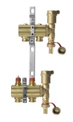Danfoss - 088U0702 - Комплект коллекторов FHF-2 set с кронштейнами и воздухоотводчиками, 2 контура