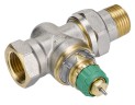 Danfoss - 013G7714 - Клапан RA-DV для двухтрубной насосной системы отопления прямой, никелированный dy 15