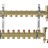 Danfoss - 088U0709 - Комплект коллекторов FHF-9 set с кронштейнами и воздухоотводчиками, 9 контуров
