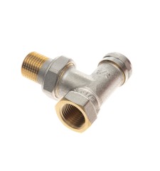 Ridan - 083L0551R - LV KA Ду15 Клапан запорный с функцией дренажа, никелированный, угловой