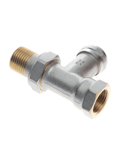 Ridan - 083L0754R - LV KA Ду20 Клапан запорный с функцией дренажа, никелированный, прямой