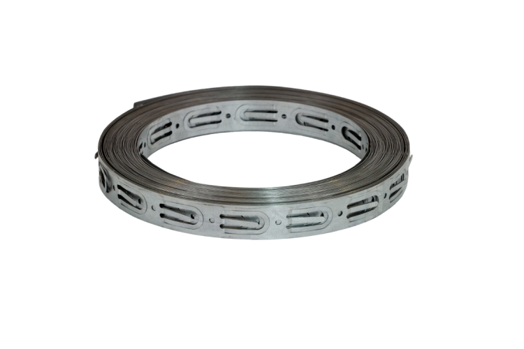 ДЕВИ - 19808193 - Лента монтажная оцинкованная (0,025 х 20 м)  для крепления саморегулирующихся кабелей.  Кратность шага укладки кабеля 4,5 см