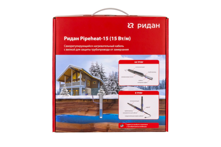 Ridan - 21RT0802R - Саморегулирующийся кабель Ридан Pipeheat-15 с вилкой (B) 6 м