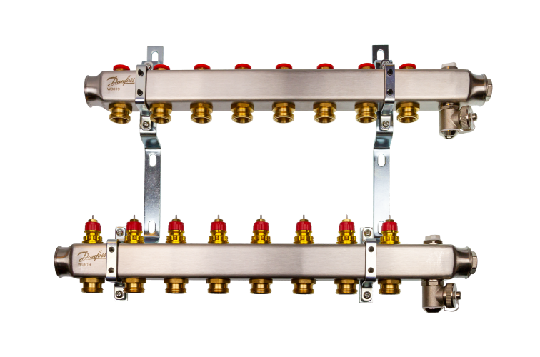 Danfoss - 088U0978 - Комплект коллекторов SSM-8 с кронштейнами для 8 контуров