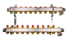 Danfoss - 088U0980 - Комплект коллекторов  SSM-10 с кронштейнами для 10 контуров