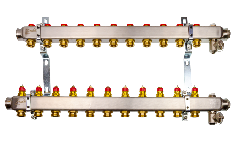 Danfoss - 088U0981 - Комплект коллекторов SSM-11 с кронштейнами для 11 контуров