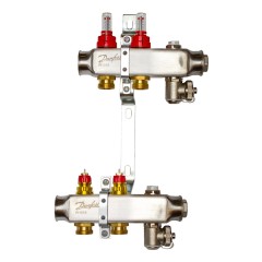 Danfoss - 088U0952 - Комплект коллекторов SSM-2F с расходомерами и кронштейнами, 2 контура