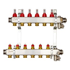 Danfoss - 088U0956 - Комплект коллекторов SSM-6F с расходомерами и кронштейнами, 6 контуров