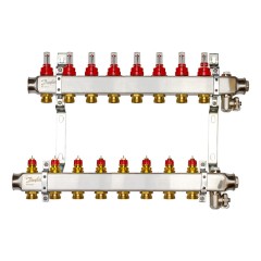 Danfoss - 088U0958 - Комплект коллекторов SSM-8F с расходомерами и кронштейнами, 8 контуров