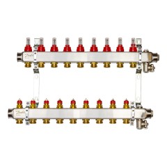Danfoss - 088U0959 - Комплект коллекторов SSM-9F с расходомерами и кронштейнами, 9 контуров