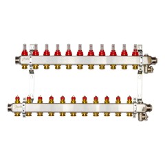 Danfoss - 088U0961 - Комплект коллекторов SSM-11F с расходомерами и кронштейнами, 11 контуров