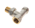 Ridan - 003L0143R - Клапан запорный LV угловой никелированный, DN15, для бокового присоединения к радиатору