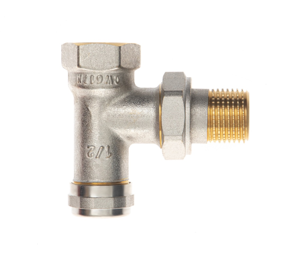 Ridan - 003L0143R - Клапан запорный LV угловой никелированный, DN15, для бокового присоединения к радиатору