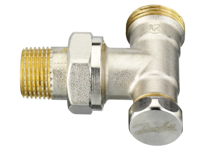 Danfoss - 003L0353 - Клапан запорный RLV-S 1/2''x3/4", угловой, Ду 15 мм, наружная резьба, уплотнение евроконус