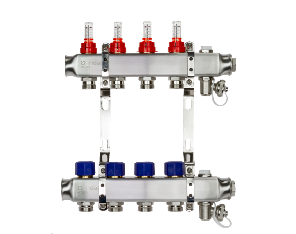 Коллекторные группы с расходомерами для теплого пола