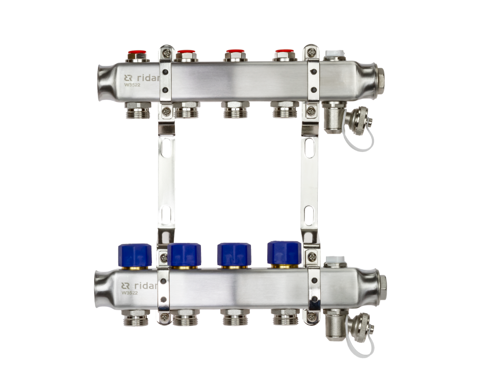 Коллекторные группы с заглушками для радиаторного отопления