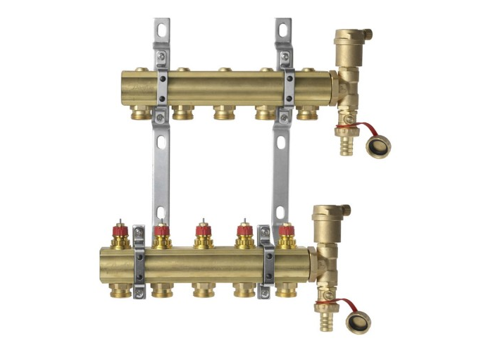 Коллекторные группы с заглушками для радиаторного отопления