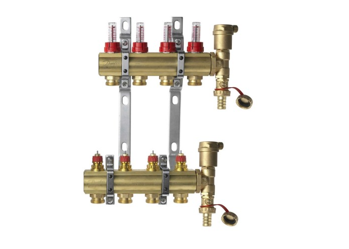 Коллекторные группы с расходомерами для теплого пола
